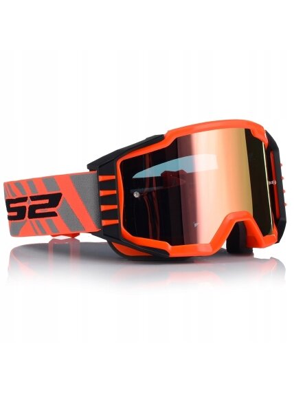 LS2 CHARGER PRO GOGGLE H-V ORANGE WITH IRIDIUM VISOR 2 LS2 CHARGER PRO GOGGLE H-V ORANGE WITH IRIDIUM VISOR 2