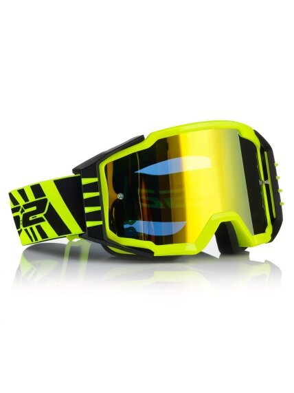 LS2 CHARGER PRO GOGGLE H-V YELLOW WITH IRIDIUM VISOR 2
