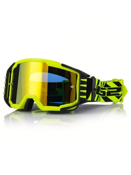 LS2 CHARGER PRO GOGGLE H-V YELLOW WITH IRIDIUM VISOR 7 LS2 CHARGER PRO GOGGLE H-V YELLOW WITH IRIDIUM VISOR 7