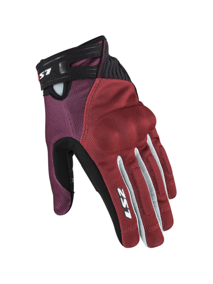 LS2 DART 2 LADY GLOVES BLACK RED GREY