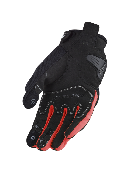 LS2 DART 2 MAN GLOVES BLACK RED 1