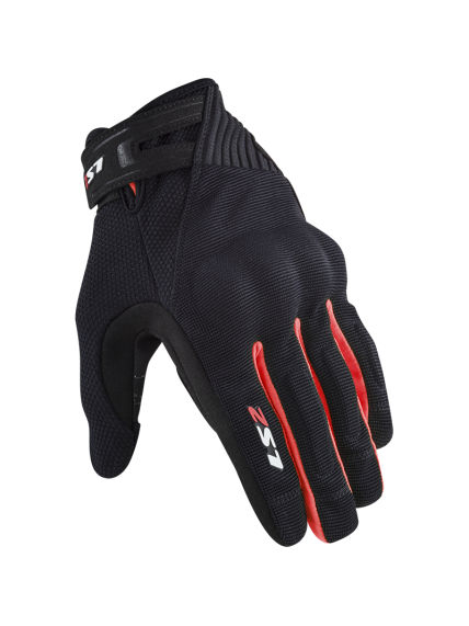 LS2 DART 2 MAN GLOVES BLACK RED LS2 DART 2 MAN GLOVES BLACK RED