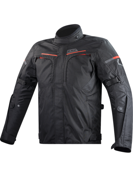 LS2 ENDURANCE MAN JACKET BLACK RED