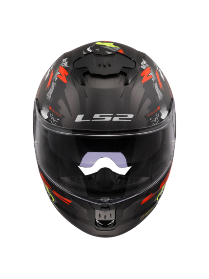 LS2 FF808 STREAM II ANGRY MONKEY M.BLACK RED-06 7