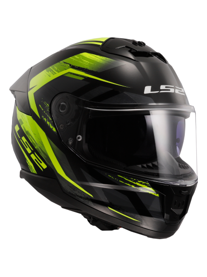 LS2 FF808 STREAM II FURY BLACK H-V YELLOW-06 6 LS2 FF808 STREAM II FURY BLACK H-V YELLOW-06 6