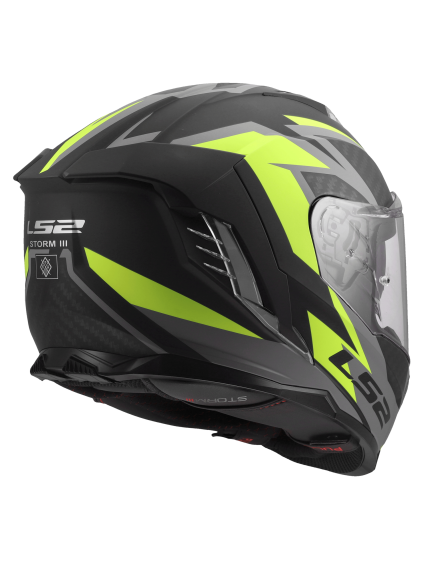 LS2 FF818 STORM III DYNAMO BLACK H-V YELLOW 1 LS2 FF818 STORM III DYNAMO BLACK H-V YELLOW 1