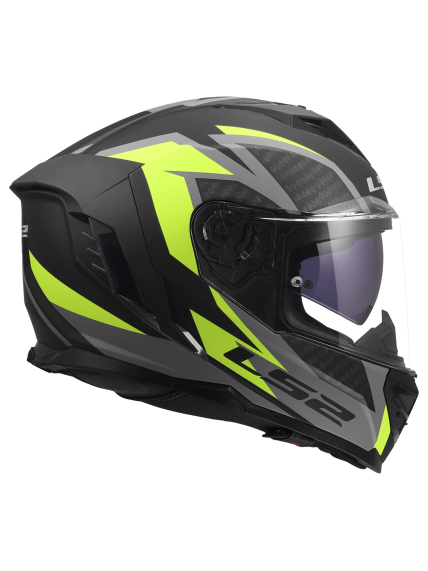 LS2 FF818 STORM III DYNAMO BLACK H-V YELLOW 3 LS2 FF818 STORM III DYNAMO BLACK H-V YELLOW 3