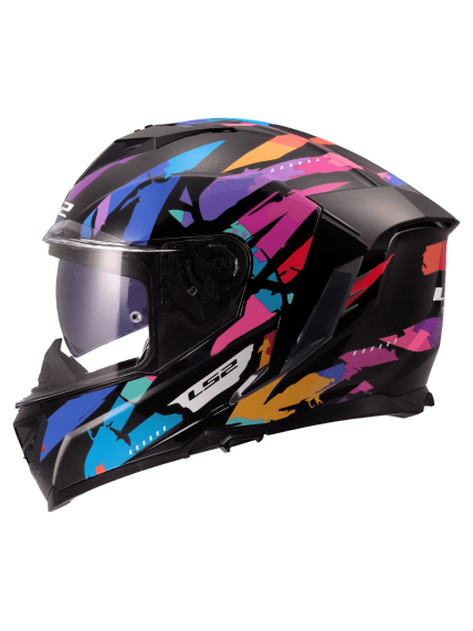 LS2 FF818 STORM III KAOS BLACK PURPLE BLUE LS2 FF818 STORM III KAOS BLACK PURPLE BLUE