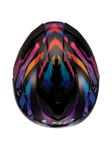 LS2 FF818 STORM III KAOS BLACK PURPLE BLUE 3