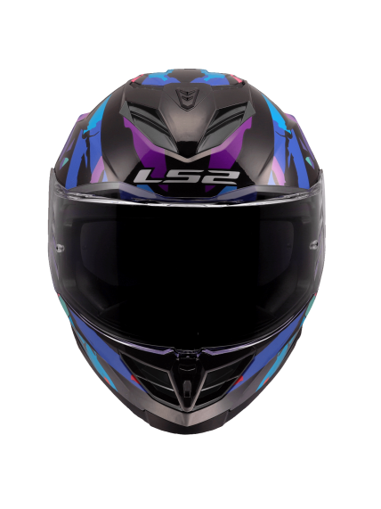 LS2 FF818 STORM III KAOS BLACK PURPLE BLUE 5