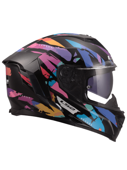 LS2 FF818 STORM III KAOS BLACK PURPLE BLUE 6