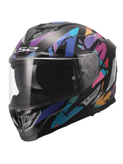 LS2 FF818 STORM III KAOS BLACK PURPLE BLUE 1