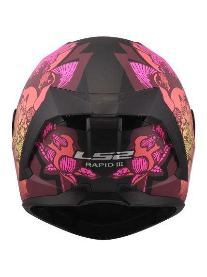 LS2 FF820 RAPID III POPPIES II BLACK PINK 5