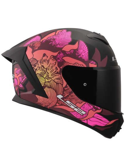 LS2 FF820 RAPID III POPPIES II BLACK PINK 2