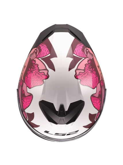 LS2 FF820 RAPID III POPPIES II WHITE PINK 6 LS2 FF820 RAPID III POPPIES II WHITE PINK 6