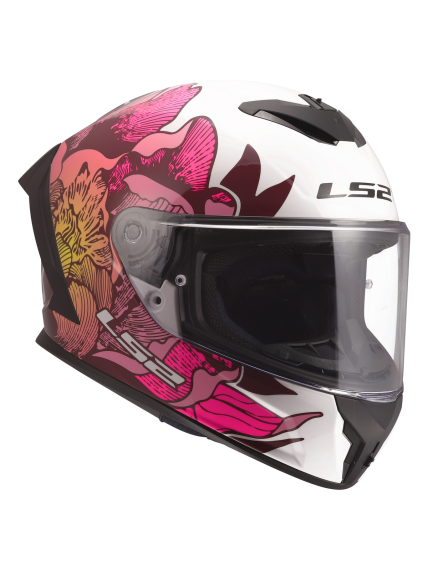 LS2 FF820 RAPID III POPPIES II WHITE PINK 5