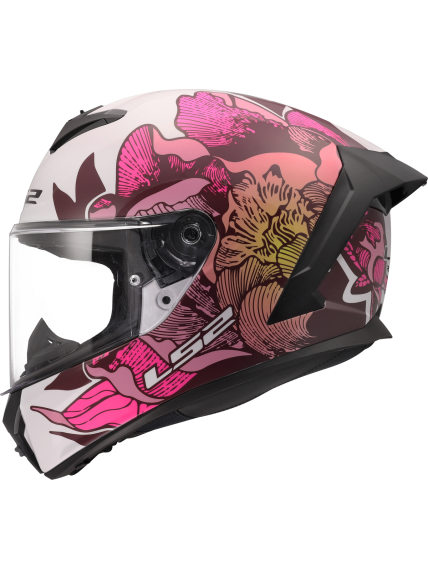 LS2 FF820 RAPID III POPPIES II WHITE PINK 7 LS2 FF820 RAPID III POPPIES II WHITE PINK 7