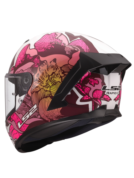 LS2 FF820 RAPID III POPPIES II WHITE PINK 1