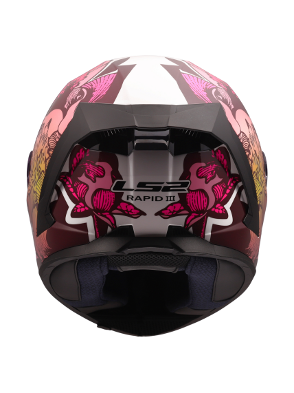 LS2 FF820 RAPID III POPPIES II WHITE PINK 2