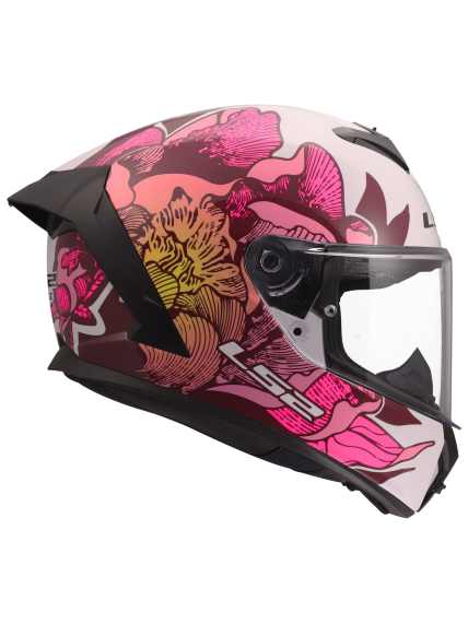 LS2 FF820 RAPID III POPPIES II WHITE PINK 4
