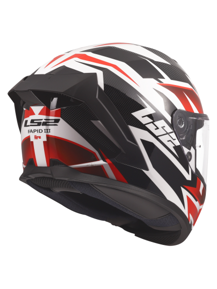 LS2 FF820 RAPID III XTREM WHITE BLACK RED 10 LS2 FF820 RAPID III XTREM WHITE BLACK RED 10