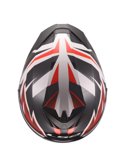 LS2 FF820 RAPID III XTREM WHITE BLACK RED 2