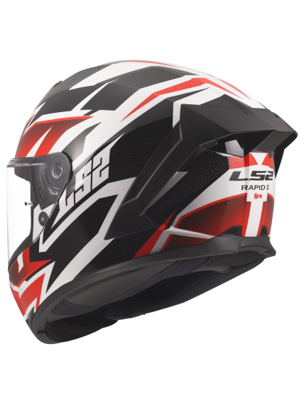 LS2 FF820 RAPID III XTREM WHITE BLACK RED 4