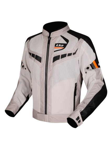 LS2 GARDA AIR MAN JACKET BLACK GREY H-V ORANGE LS2 GARDA AIR MAN JACKET BLACK GREY H-V ORANGE