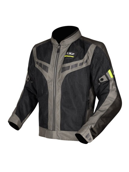 LS2 GARDA AIR MAN JACKET GREEN BLACK H-V YELLOW