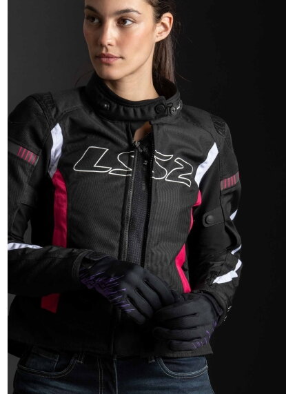 LS2 GATE LADY JACKET BLACK PINK 3