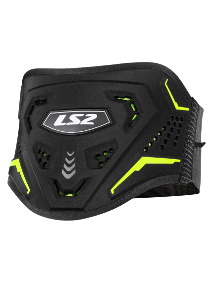 LS2 KOKU KIDNEY BELT BLACK H-V YELLOW