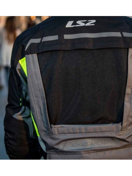 LS2 LANCE MAN JACKET GREY BLACK YELLOW 6 LS2 LANCE MAN JACKET GREY BLACK YELLOW 6