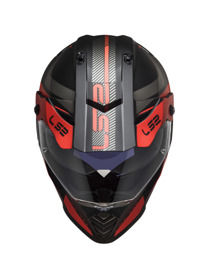 LS2 MX436 PIONEER EVO ADVENTURER MATT BLACK RED 5 LS2 MX436 PIONEER EVO ADVENTURER MATT BLACK RED 5