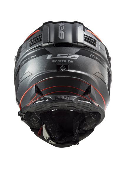 LS2 MX436 PIONEER EVO KNIGHT TITANIUM ORANGE 2
