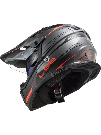 LS2 MX436 PIONEER EVO KNIGHT TITANIUM ORANGE 5