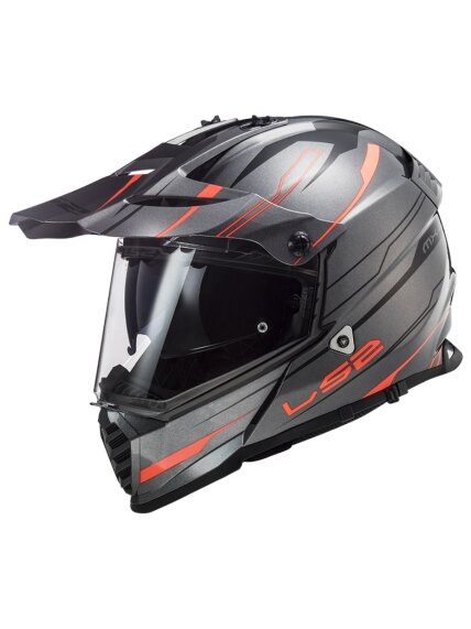LS2 MX436 PIONEER EVO KNIGHT TITANIUM ORANGE