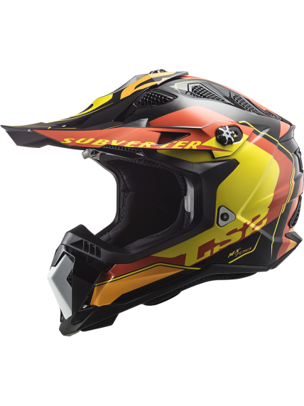 LS2 MX700 SUBVERTER ARCHED BLACK YELLOW RED