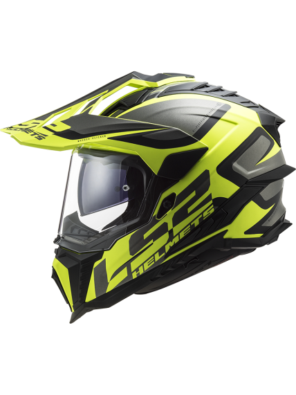 LS2 MX701 EXPLORER ALTER MATT BLACK H-V YELLOW 1