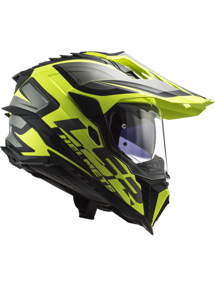 LS2 MX701 EXPLORER ALTER MATT BLACK H-V YELLOW 5