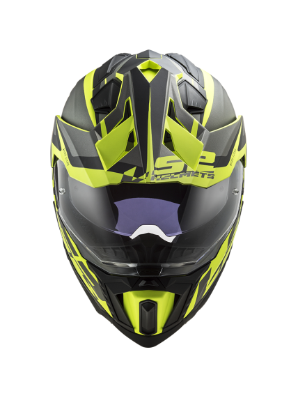 LS2 MX701 EXPLORER ALTER MATT BLACK H-V YELLOW 6