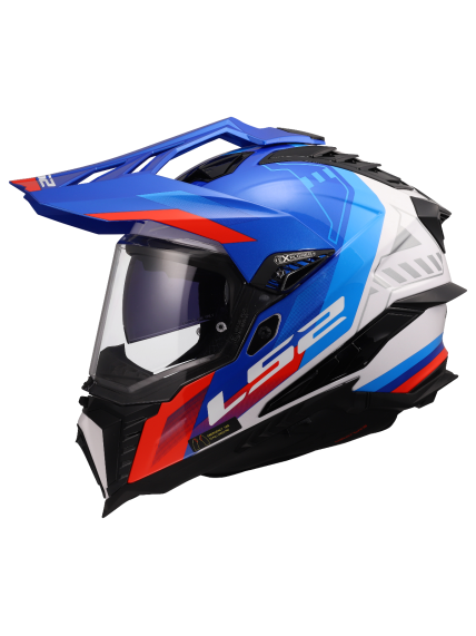 LS2 MX701 EXPLORER HEXA WHITE BLUE RED-06 6 LS2 MX701 EXPLORER HEXA WHITE BLUE RED-06 6