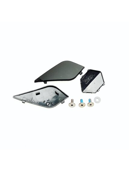 LS2 MX701 PEAK SCREWS+COVERS MATT BLACK 1