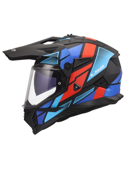 LS2 MX702 PIONEER II BLOCK BLACK RED BLUE-06 7