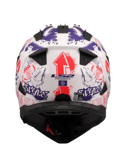 LS2 MX702 PIONEER II FANTASY WHITE RED BLUE-06 3