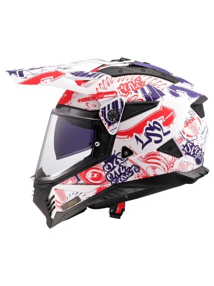 LS2 MX702 PIONEER II FANTASY WHITE RED BLUE-06 1 LS2 MX702 PIONEER II FANTASY WHITE RED BLUE-06 1