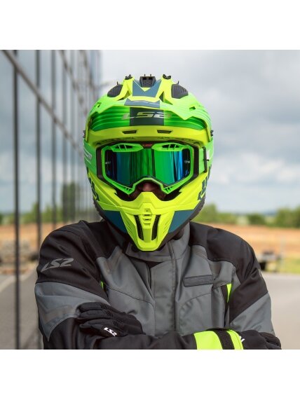 LS2 MX708 FAST II DUCK M.H-V GREEN H-V YELL.-06 5 LS2 MX708 FAST II DUCK M.H-V GREEN H-V YELL.-06 5