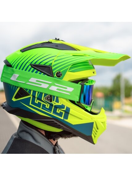 LS2 MX708 FAST II DUCK M.H-V GREEN H-V YELL.-06 1 LS2 MX708 FAST II DUCK M.H-V GREEN H-V YELL.-06 1