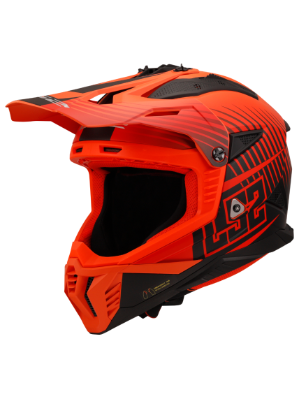 LS2 MX708 FAST II DUCK M.H-V ORANGE RED-06 1 LS2 MX708 FAST II DUCK M.H-V ORANGE RED-06 1