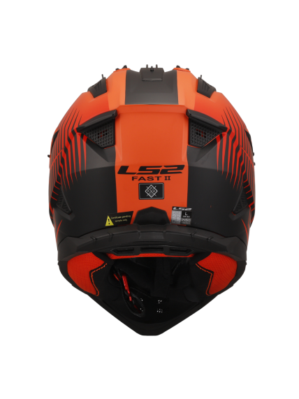 LS2 MX708 FAST II DUCK M.H-V ORANGE RED-06 3 LS2 MX708 FAST II DUCK M.H-V ORANGE RED-06 3