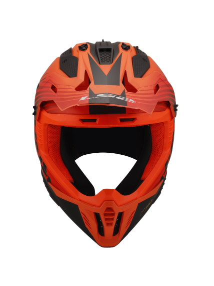 LS2 MX708 FAST II DUCK M.H-V ORANGE RED-06 4 LS2 MX708 FAST II DUCK M.H-V ORANGE RED-06 4